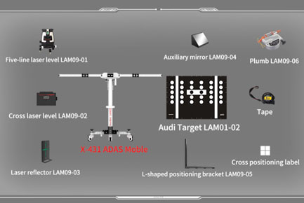 X-431 ADAS Mobile Front Camera Calibration Audi A6L