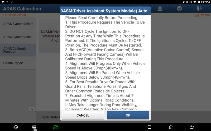  RAM DASM Camera Radar Calibration 07