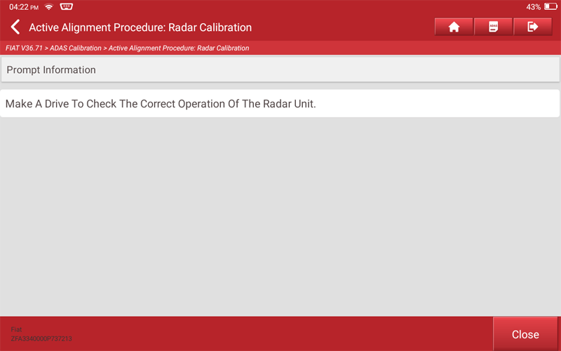 FIAT 500X Laser Radar Calibration 22