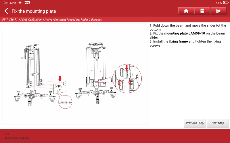 FIAT Aegea Laser Radar Calibration 10