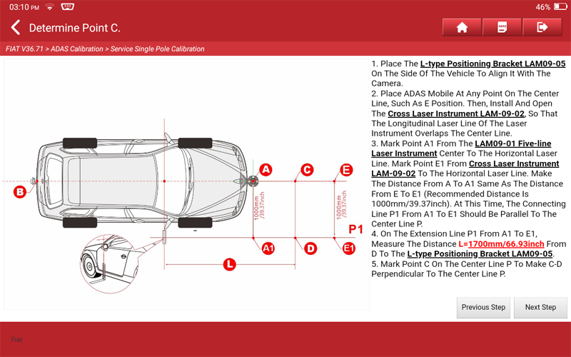 FIAT Ducato Front Camera Calibration 08