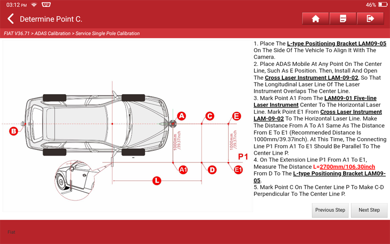 FIAT Ducato Front Camera Calibration 15