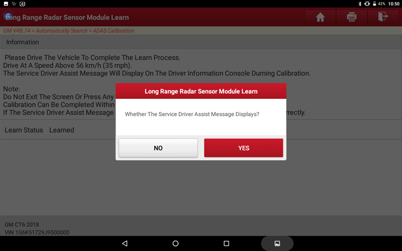 Cadillac CT6 Long Range Radar Calibration 09